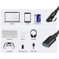 LogiLink Câble adaptateur USB 3.2 Gen2, USB-C - USB-A, 0,2 m