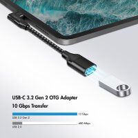 LogiLink Câble adaptateur USB 3.2 Gen2, USB-C - USB-A, 0,2 m