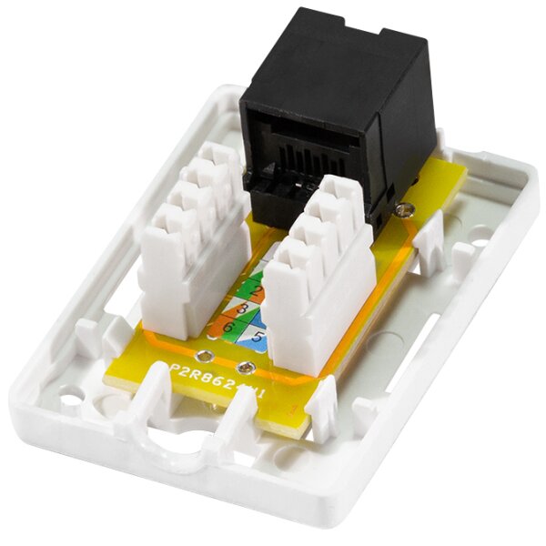 LogiLink Prise RJ45 cat. 6A avec boîtier en saillie, 1x RJ45