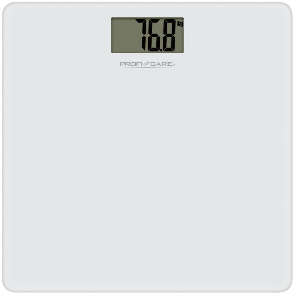 PROFI CARE P&egrave;se-personne digital en verre PC-PW 3122, blanc