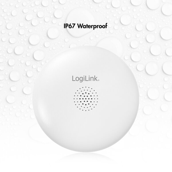 LogiLink Détecteur de fuite deau Wi-Fi, blanc