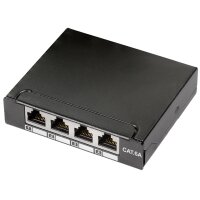 LogiLink Mini-répartiteur, cat. 6A, 4 ports, noir