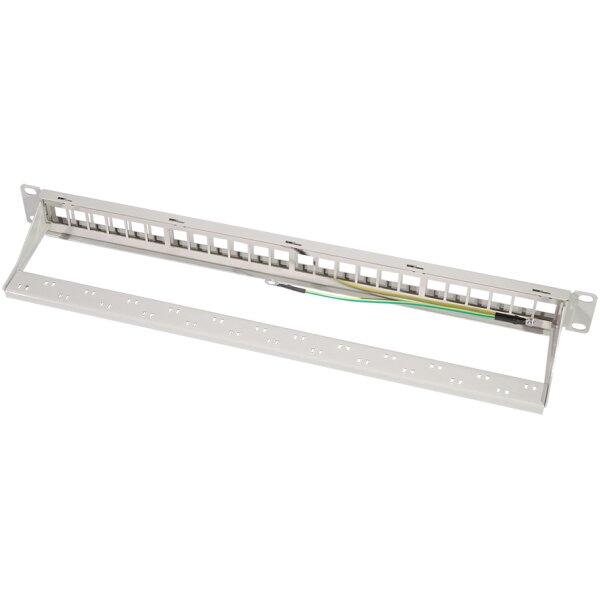 LogiLink 19" Keystone Patch Panel, 24 Port, geschirmt