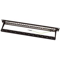 LogiLink 19" Keystone Patch Panel, 24 Port, geschirmt