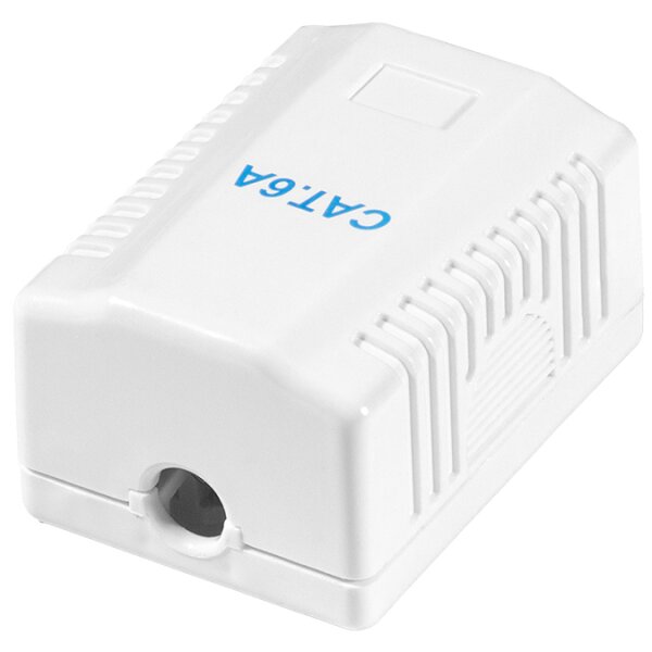 LogiLink Anschlussdose Kat.6A mit Aufputzbox, 1x RJ45, weiss