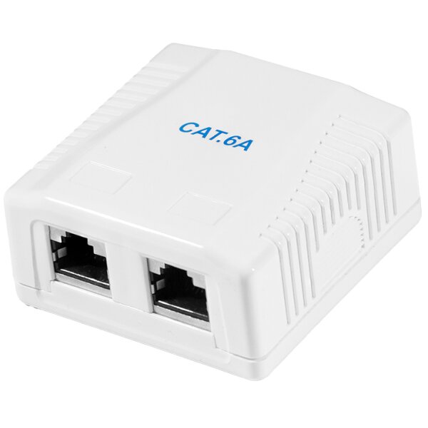 LogiLink Anschlussdose Kat.6A mit Aufputzbox, 1x RJ45, weiss