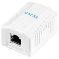 LogiLink Anschlussdose Kat.6A mit Aufputzbox, 1x RJ45, weiss