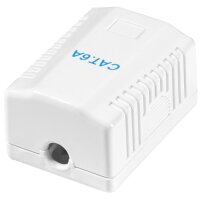 LogiLink Anschlussdose Kat.6A mit Aufputzbox, 1x RJ45, weiss