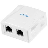 LogiLink Anschlussdose Kat.6A mit Aufputzbox, 1x RJ45, weiss
