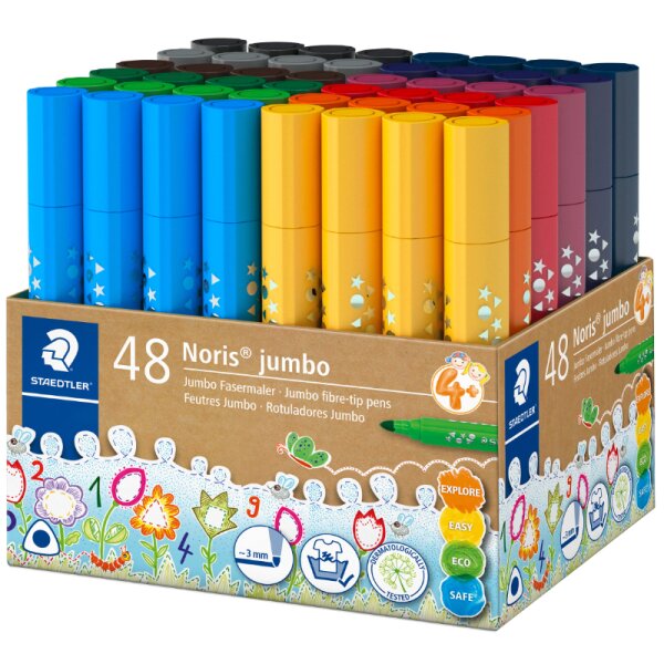 STAEDTLER Feutre Noris jumbo, pot de 48