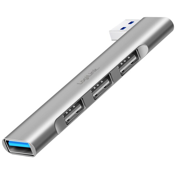 LogiLink USB 3.0 Ultraslim-Hub, 4-Port, Aluminiumgehäuse
