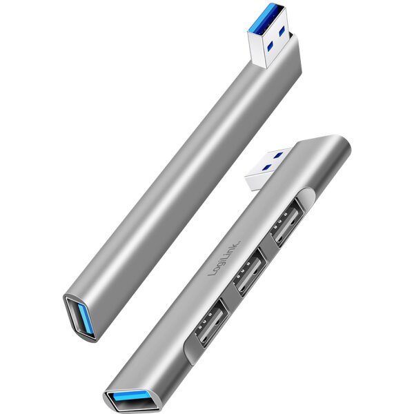 LogiLink USB 3.0 Ultraslim-Hub, 4-Port, Aluminiumgehäuse