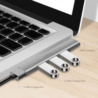 LogiLink USB 3.0 Ultraslim-Hub, 4-Port, Aluminiumgehäuse