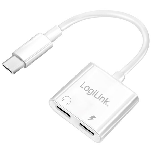 LogiLink USB-C - 2x USB-C Adapterkabel, 150 mm, weiss