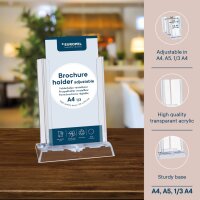 EUROPEL Porte-brochures de table, réglable, 1...