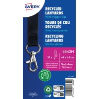 AVERY Tour de cou, en rPET, 440 x 15 mm, jaune