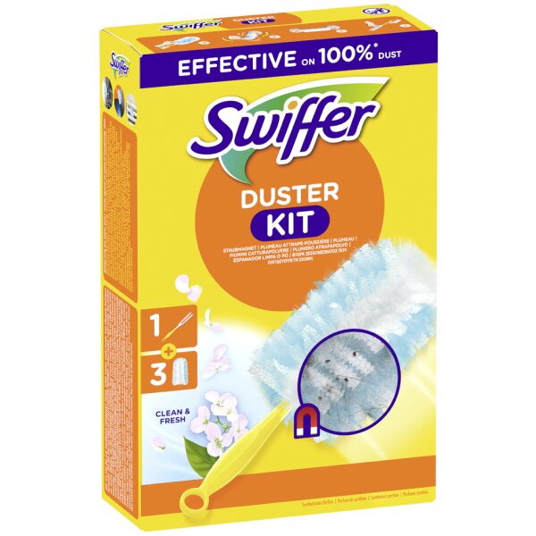 Swiffer Kit dessai plumeau-magn&eacute;tique, 1 manche +3 plumeaux