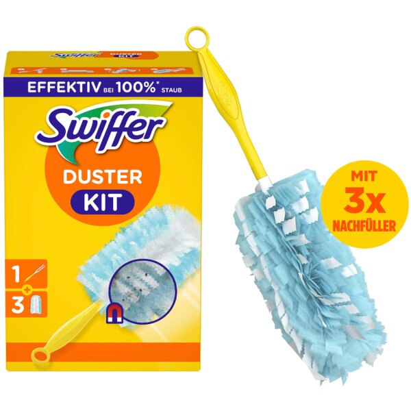 Swiffer Kit dessai plumeau-magn&eacute;tique, 1 manche +3 plumeaux