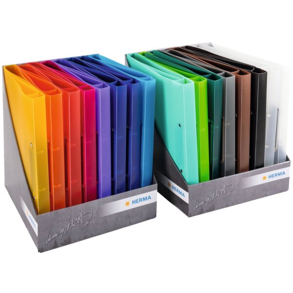 HERMA Classeur à anneaux, A4, 2 anneaux, présentoir