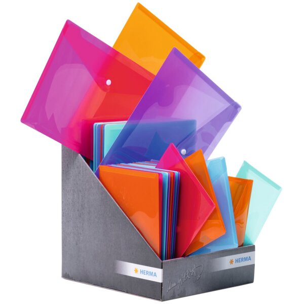 HERMA Pochette à documents, PP, assorti, présentoir