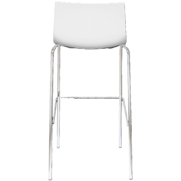 PAPERFLOW Chaise de bar HARPER, set de 2, blanc