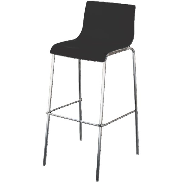 PAPERFLOW Chaise de bar HARPER, set de 2, blanc