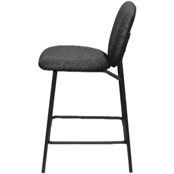 PAPERFLOW Chaise de bar TWIST, set de 2, gris