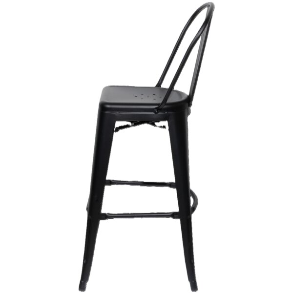 PAPERFLOW Chaise de bar dextérieur URBAN, set de 2, noir