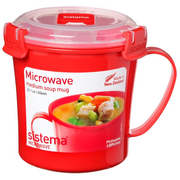 Sistema Mikrowellendose MEDIUM SOUP MUG, 650 ml, rot