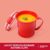 Sistema Mikrowellendose MEDIUM SOUP MUG, 650 ml, rot