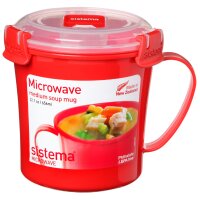 Sistema Mikrowellendose MEDIUM SOUP MUG, 650 ml, rot