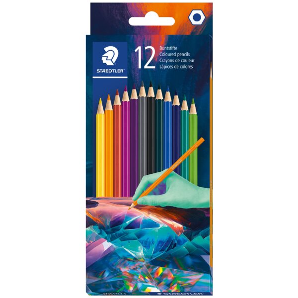 STAEDTLER Crayon de couleur Edition 1, &eacute;tui en carton de 12