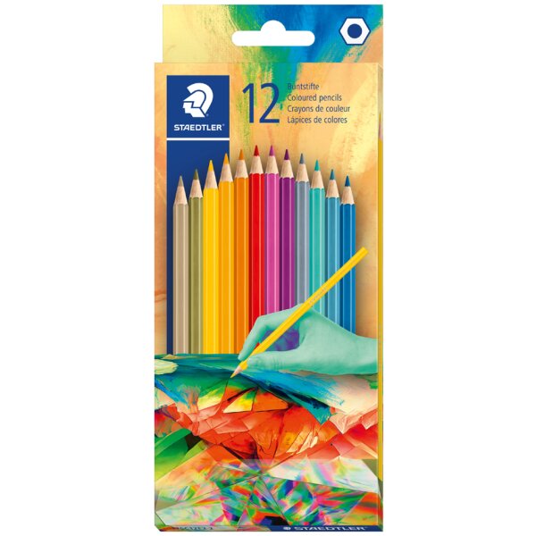 STAEDTLER Crayon de couleur Edition 1, &eacute;tui en carton de 12