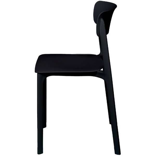 PAPERFLOW Chaise visiteur dextérieur OTHO, set de 2, noir