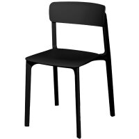 PAPERFLOW Outdoor-Besucherstuhl OTHO, 2er Set, schwarz