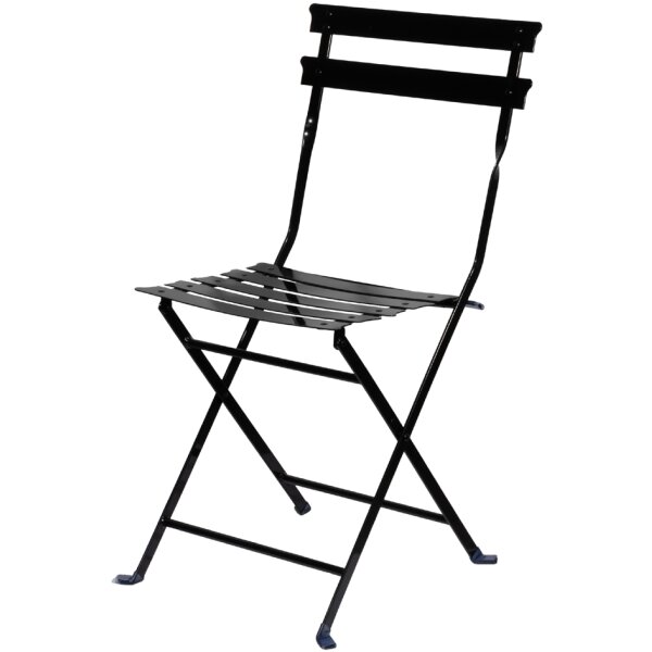 PAPERFLOW Chaise pliante dextérieur EDEN, set de 2, noir