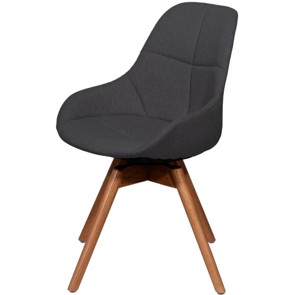 PAPERFLOW Chaise visiteur JUNO, set de 2, anthracite