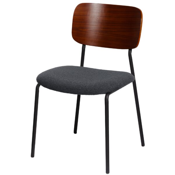 PAPERFLOW Chaise visiteur LISA, set de 2, gris