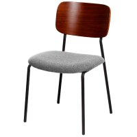 PAPERFLOW Chaise visiteur LISA, set de 2, anthracite