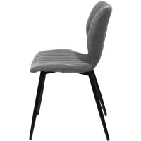 PAPERFLOW Chaise visiteur LINE, set de 2, anthracite