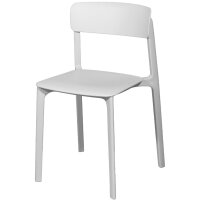 PAPERFLOW Outdoor-Besucherstuhl OTHO, 2er Set, weiss