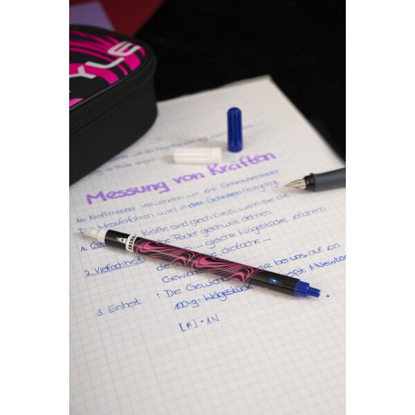 EBERHARD FABER Effaceur, blister de 2, bleu fluo / noir
