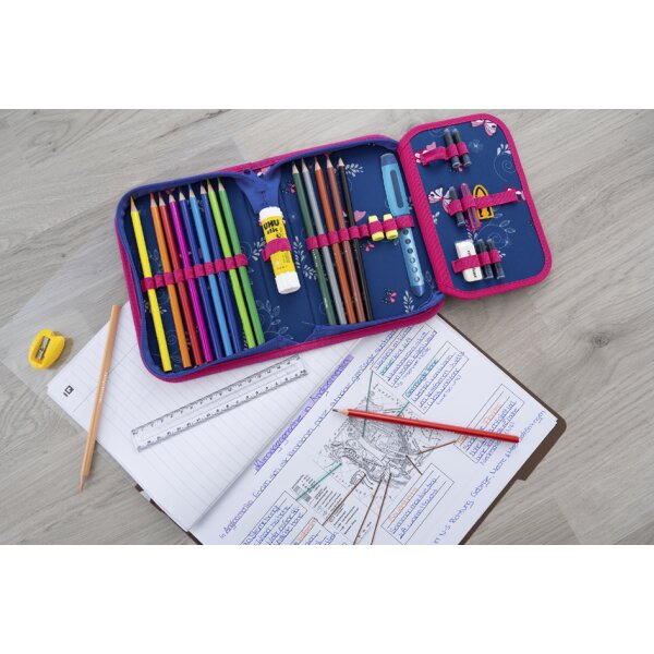 EBERHARD FABER Étui scolaire Papillon, 32 pièces