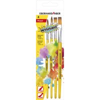 EBERHARD FABER Set de pinceaux synthétiques WINNER, 4 pièces