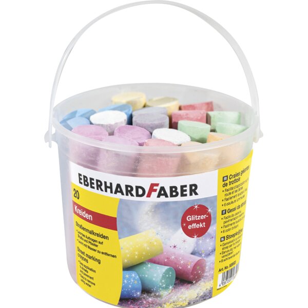 EBERHARD FABER Strassenmalkreide Glitzer,20er Kunststoffeimer