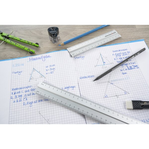 EBERHARD FABER Règle en métal, en aluminium, 150 mm