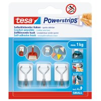 tesa Crochet Powerstrips WIRED HOOK SMALL, blanc