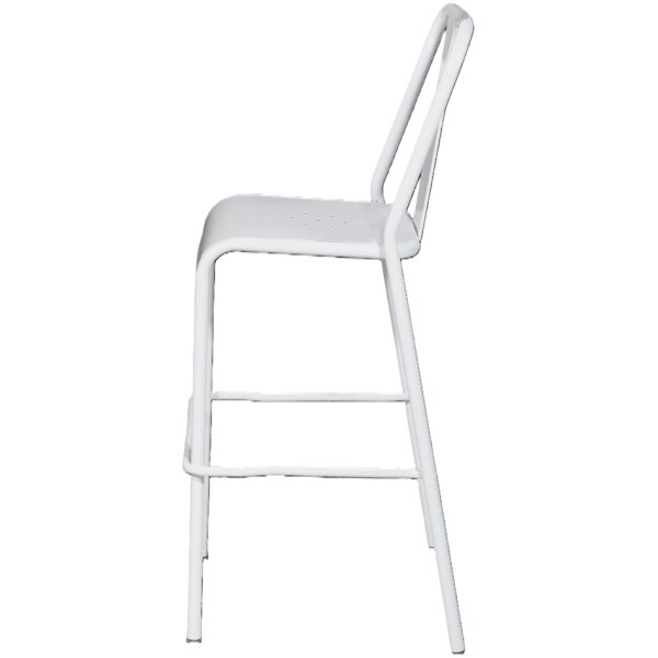 PAPERFLOW Chaise de bar dextérieur ARTY, set de 2, blanc