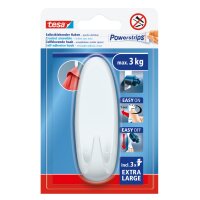 tesa Crochet Powerstrips EXTRA LARGE ovale, blanc
