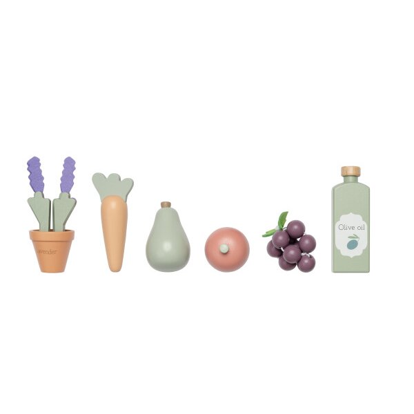 JABADABADO Marktstand mini 31x25x36cm W7283 Lebensmittel 18-teilig